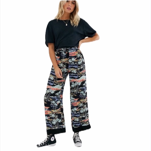 Free People Other - Free People Blue Lagoon Print Lounge Pants M NWT